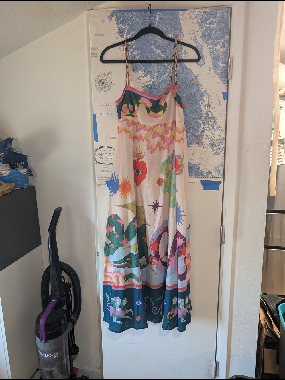 Multicolor Printed Maxi Dress